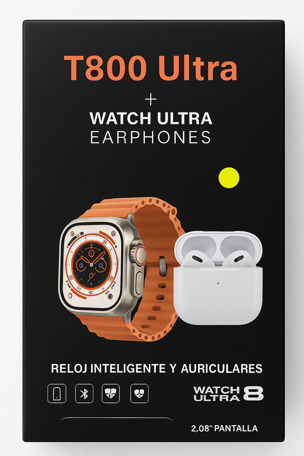 COMBO SMARTWATCH T800 ULTRA + AUDIFONOS